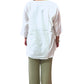 Camisa india de algodón blanca bordada
