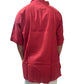 Camisa de Hombre color granate de Algodón Cuello Mao Rojo- Granate