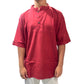 Camisa de Hombre color granate de Algodón Cuello Mao Rojo- Granate