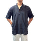 Camisa de Hombre color negro de Algodón Cuello Mao