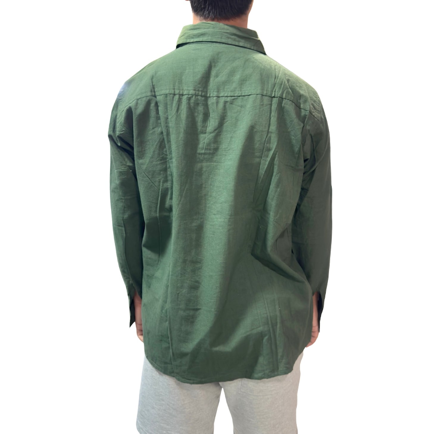 Camisa de Hombre de Algodón — Verde