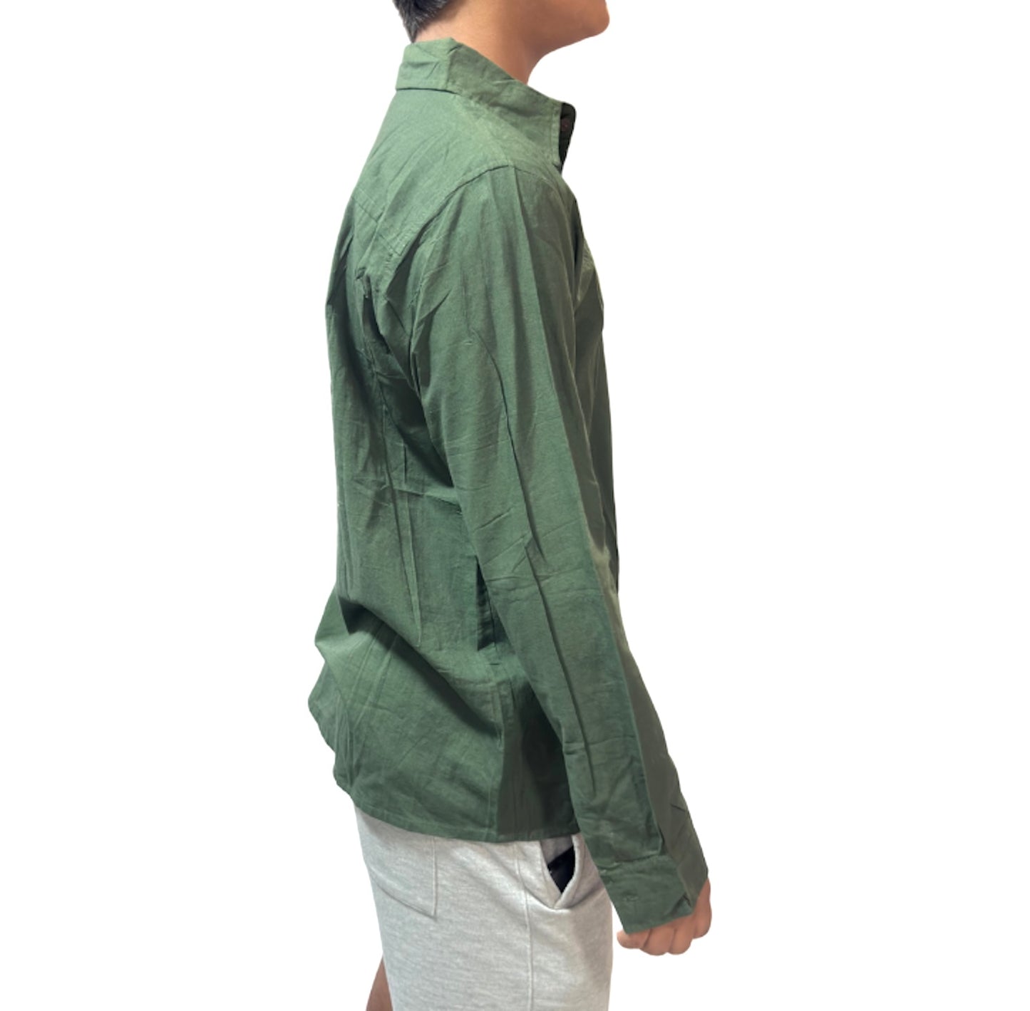 Camisa de Hombre de Algodón — Verde