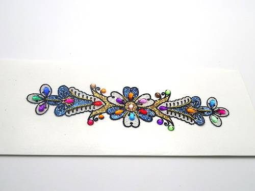 Tatuajes adhesivos de India color azul
