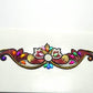 Tatuajes adhesivos de India color naranja y dorado
