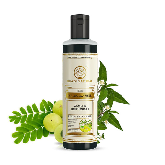 Champú ayurvédico KHADI natural de AMLA Y BHRINGRAJ