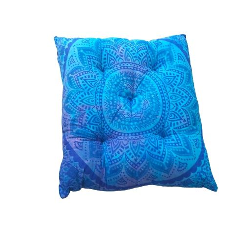 Cojín de meditación étnico indio mandala
