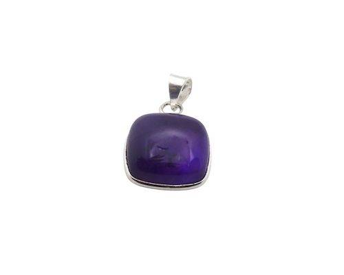 Colgante de plata con cuadrado de amatista
