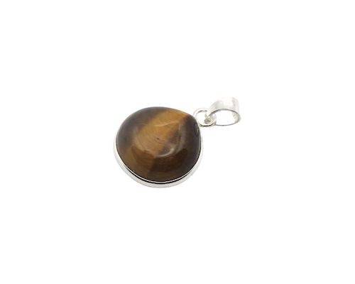 Colgante de Plata con lágrima de ojo de tigre
