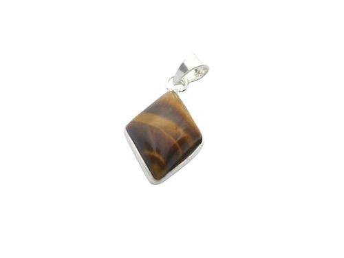 Colgante de Plata rombo de ojo de tigre
