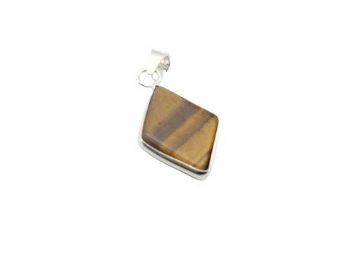Colgante de Plata rombo de ojo de tigre