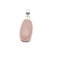 Colgante de plata de cuarzo rosa rectangular