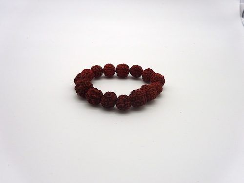 Pulsera elástica de rudraksha grande