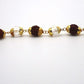 Collar de rudraksha y cuarzo blanco