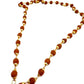 Collar de bisutería con rudraksha, cristal y tridente de Shiva