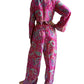 Conjunto de blusa y pantalón ancho de seda india