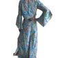Conjunto de blusa y pantalón envolvente de seda india
