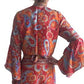 Blusa estampada de seda india