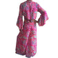 Conjunto de blusa y pantalón envolvente de seda india