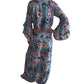 Conjunto de blusa y pantalón envolvente de seda india