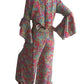 Conjunto de blusa y pantalón envolvente de seda india