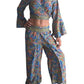 Pantalón superpuesto de seda india