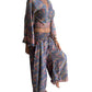 Conjunto de blusa y pantalón ancho de seda india