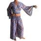 Conjunto de blusa y pantalón ancho de seda india