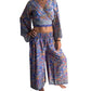 Conjunto de blusa y pantalón ancho de seda india