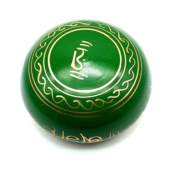 Cuenco tibetano verde de siete metales