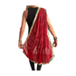 Dupatta granate con estampado rajasthani