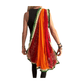Dupatta bollywood naranja y granate