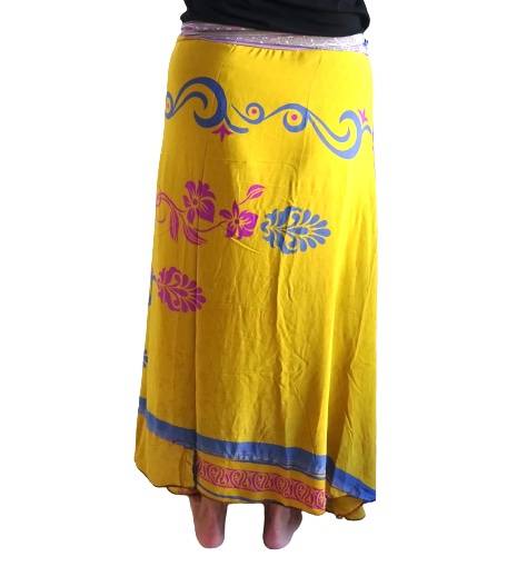 Falda pareo india sedosa reversible