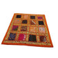 Funda de cojín étnico indio de patchwork color NARANJA