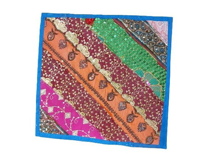 Funda de cojín étnico indio bordado