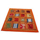 Funda de cojín étnico indio de patchwork color NARANJA