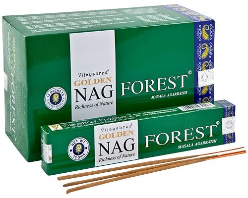 Incienso natural indio Golden Nag Forest Vijayshree