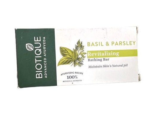 Jabón corporal revitalizante de albahaca y perejil BIOTIQUE