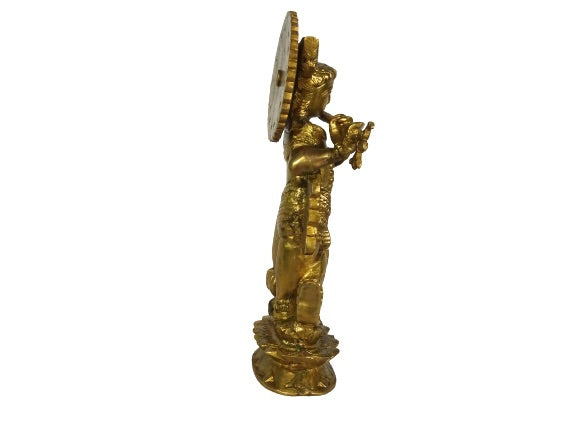 Estatua de bronce del dios hindú Krishna