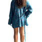 Kimono de seda india estampado azul – comercio ético