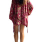 Kimono de seda india estampado granate – comercio ético