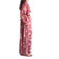 Kimono de seda india estampado granate – comercio ético