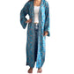 Kimono de seda india estampado azul – comercio ético