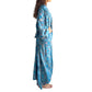 Kimono de seda india estampado azul – comercio ético