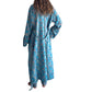 Kimono de seda india estampado azul – comercio ético