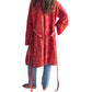 Kimono de seda india estampado ROJO
