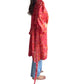 Kimono de seda india estampado ROJO