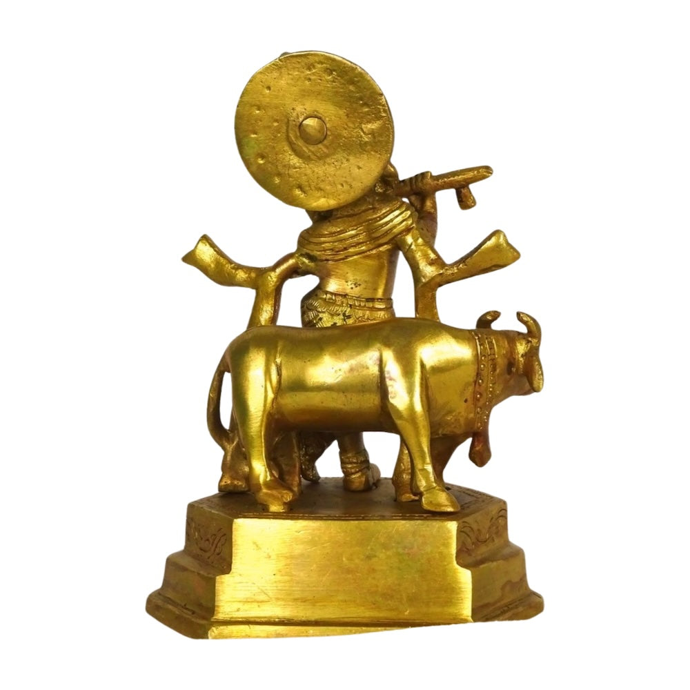 Estatua de bronce del dios hindú Krishna