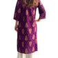 Kurti Estampado Morado — Motivos Ikat