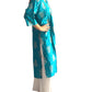 Kurti Estampado Turquesa — Motivos Ikat