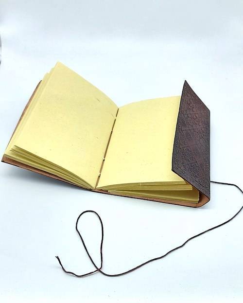 Libreta 100% ecológica India de piel Ganesh